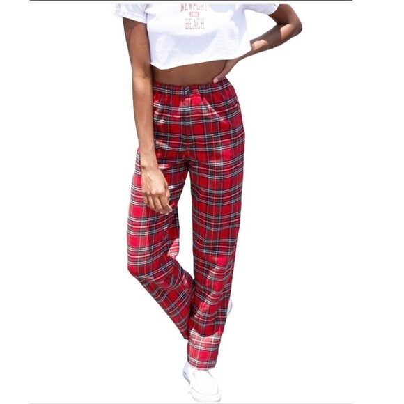 JOHN GALT PLAID TILDEN PANTS - Picture 1 of 6